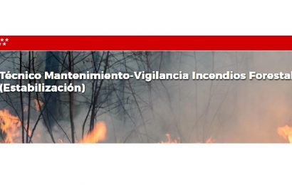 49 plazas de Técnico Mantenimiento-Vigilancia Incendios Forestales (Madrid)