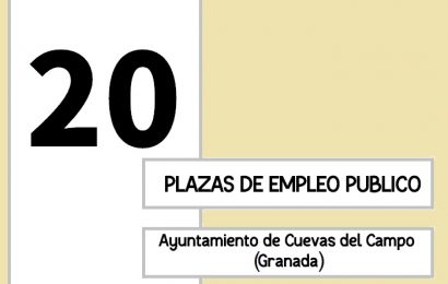 Convocadas 20 plazas de empleo público, en el Ayuntamiento de Cuevas del Campo (Granada)
