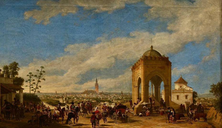 'La Cruz del Campo', de Joaqu&iacute;n Dom&iacute;nguez B&eacute;cquer, una de las obras incluidas en la exposici&oacute;n del Museo de Bellas Artes de Sevilla sobre la familia B&eacute;cquer.