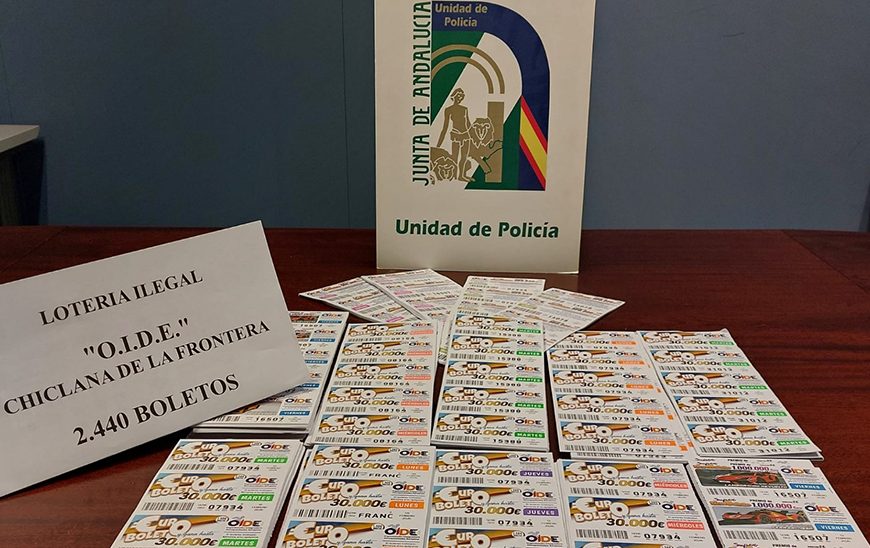 Agentes de la Policía Adscrita incautan más de 2.400 boletos ilegales de la OIDE en Chiclana